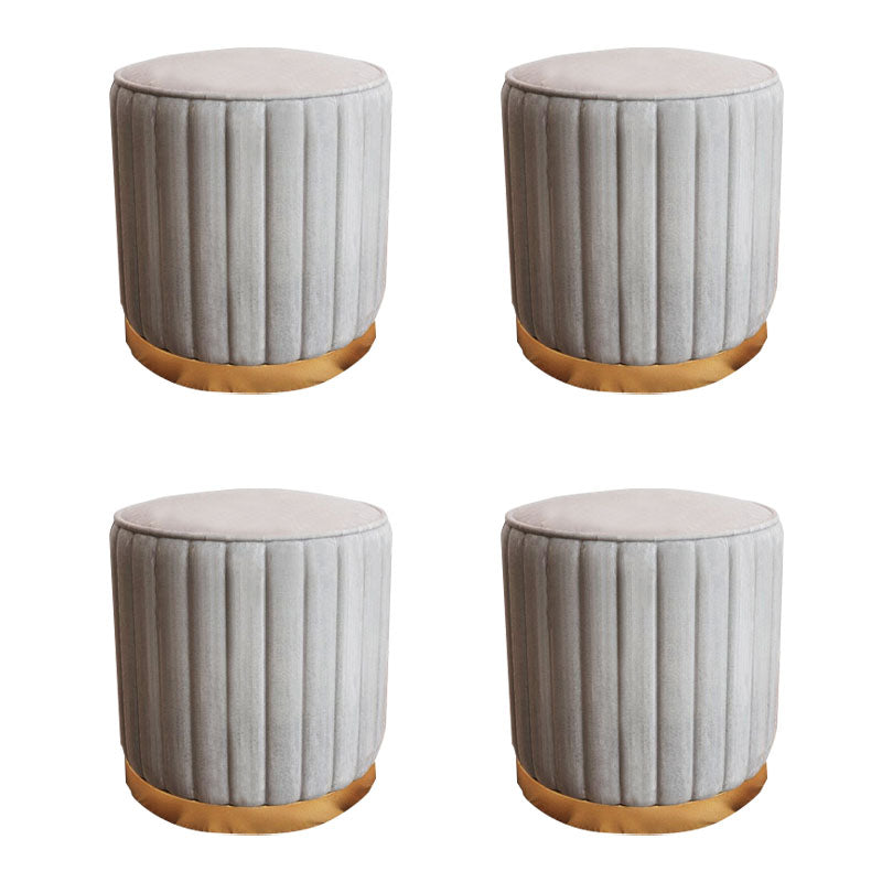 Gorgeous Round Pouf Solid Color Stain Resistant Pouf for Drawing Room