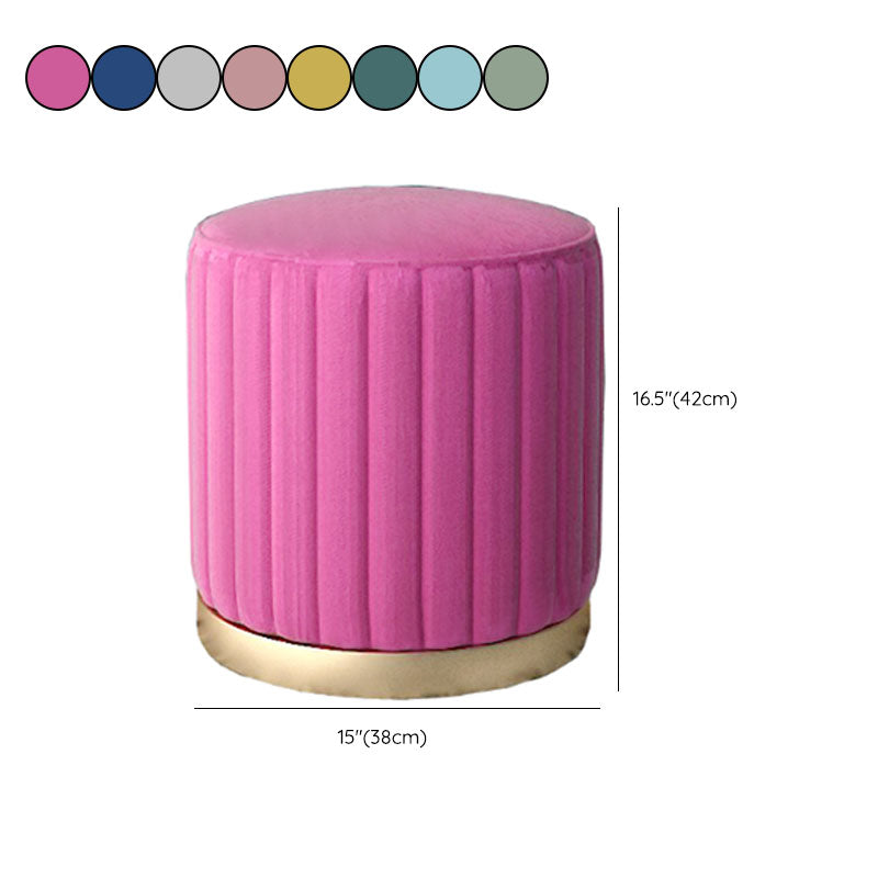 Gorgeous Round Pouf Solid Color Stain Resistant Pouf for Drawing Room