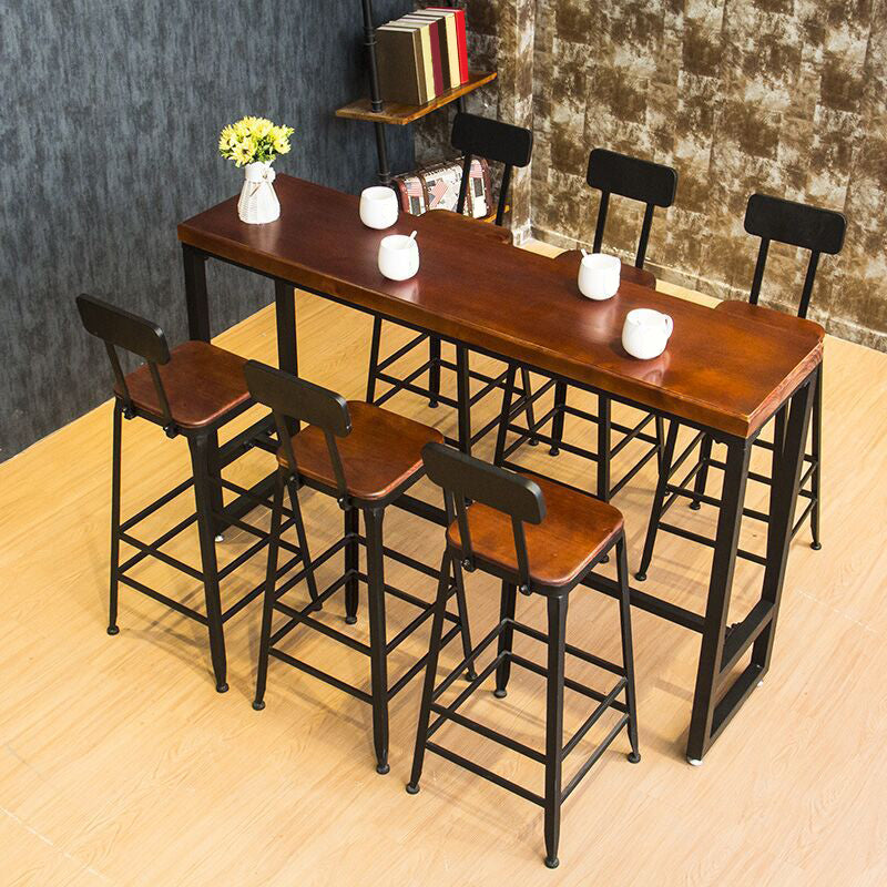 Armless Dining Stools Contemporary Metal Bar Stools with Footrest
