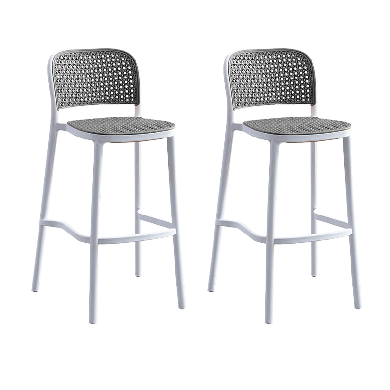 Stackable Bar Stool Plastic Backrest Counter Stool for Living Room