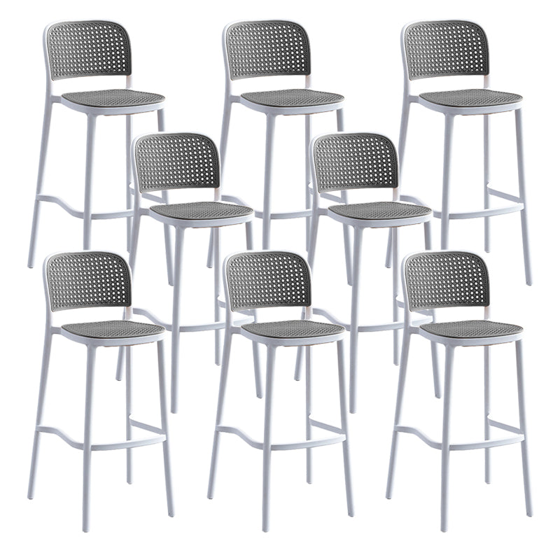 Stackable Bar Stool Plastic Backrest Counter Stool for Living Room