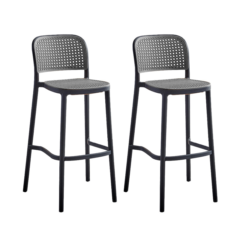 Stackable Bar Stool Plastic Backrest Counter Stool for Living Room