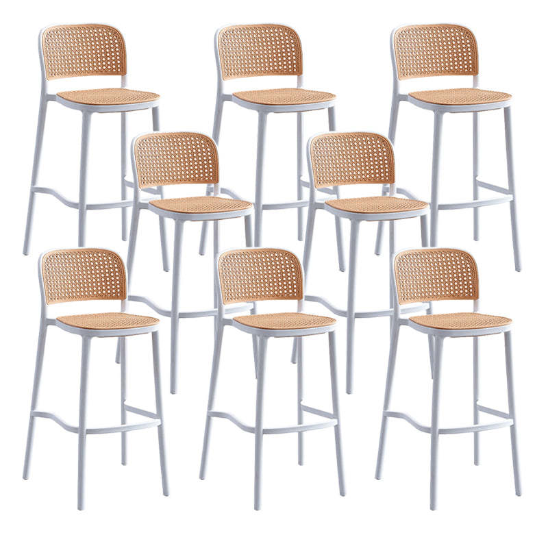 Stackable Bar Stool Plastic Backrest Counter Stool for Living Room