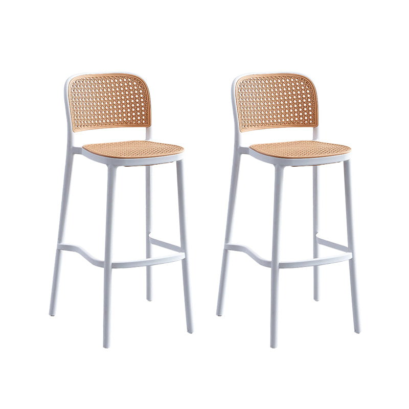Stackable Bar Stool Plastic Backrest Counter Stool for Living Room