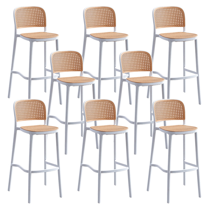 Stackable Bar Stool Plastic Backrest Counter Stool for Living Room