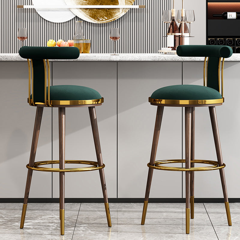 Glam Upholstered Bar Stool Glam Backrest Counter Stool for Bristol