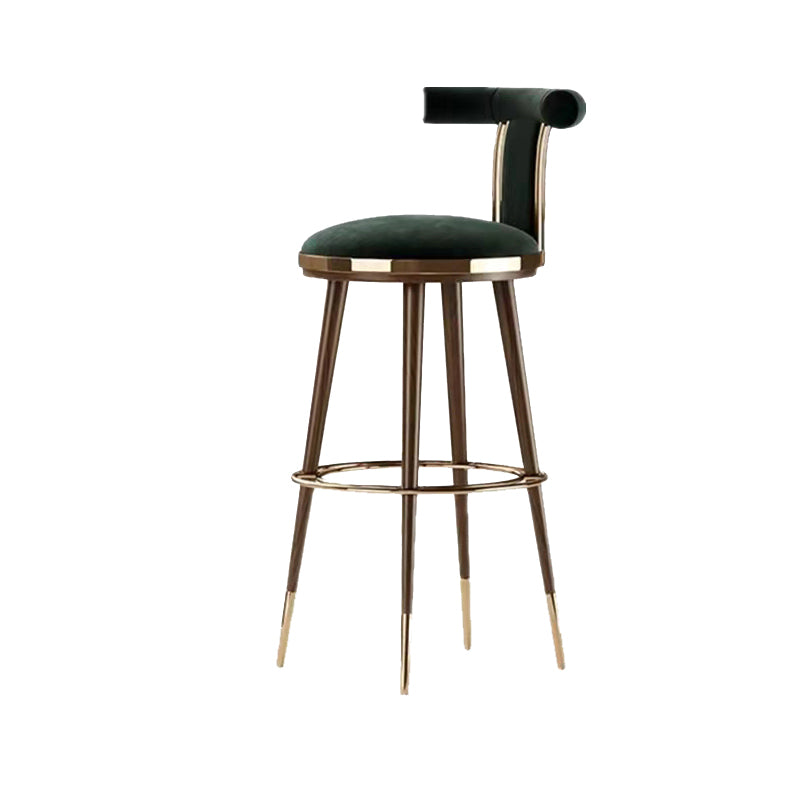 Glam Upholstered Bar Stool Glam Backrest Counter Stool for Bristol