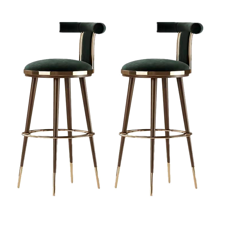 Glam Upholstered Bar Stool Glam Backrest Counter Stool for Bristol