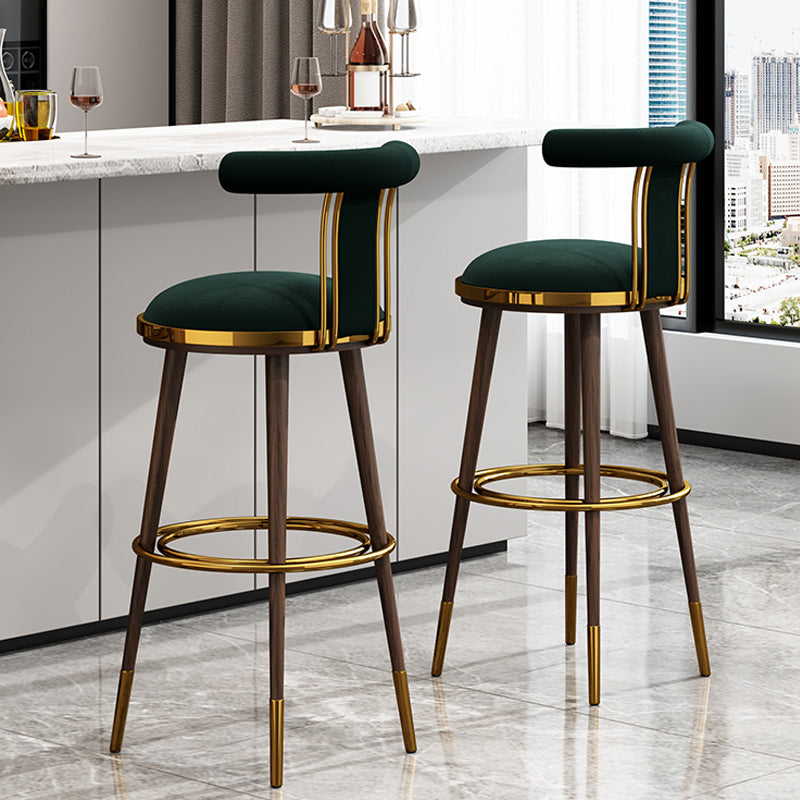 Glam Upholstered Bar Stool Glam Backrest Counter Stool for Bristol