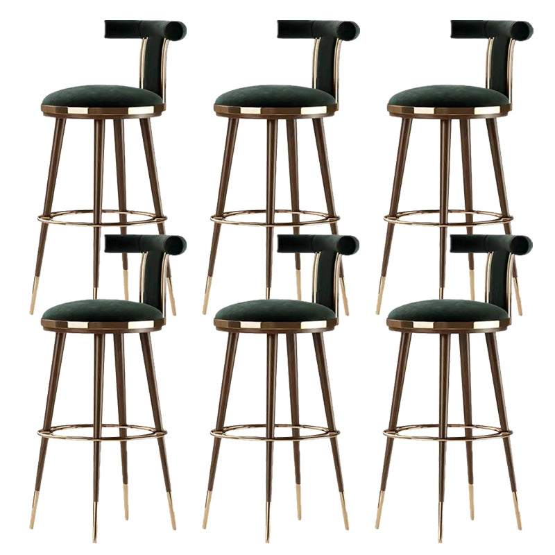Glam Upholstered Bar Stool Glam Backrest Counter Stool for Bristol