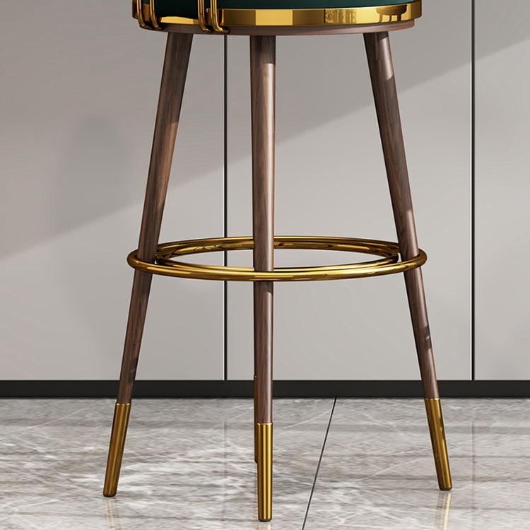 Glam Upholstered Bar Stool Glam Backrest Counter Stool for Bristol