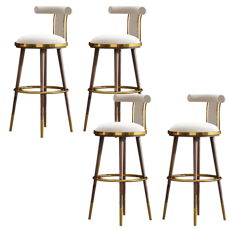 Glam Upholstered Bar Stool Glam Backrest Counter Stool for Bristol