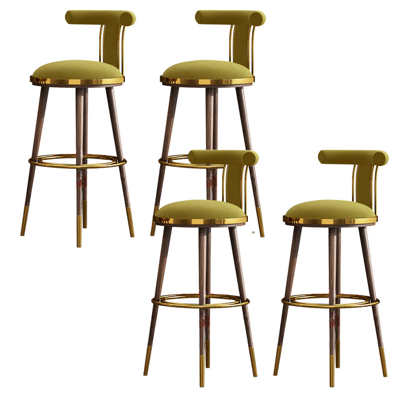 Glam Upholstered Bar Stool Glam Backrest Counter Stool for Bristol