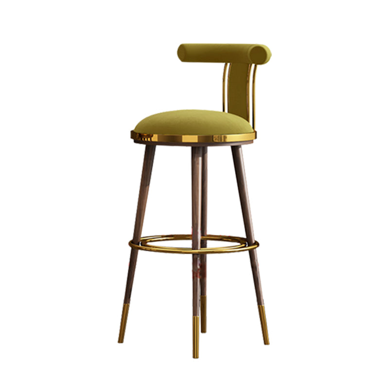 Glam Upholstered Bar Stool Glam Backrest Counter Stool for Bristol