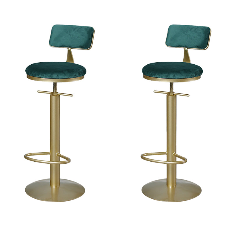 Metal Low Back Barstools Adjustable Height Bar Stools with Swivel