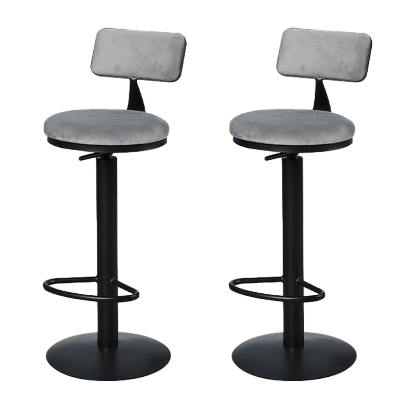 Metal Low Back Barstools Adjustable Height Bar Stools with Swivel