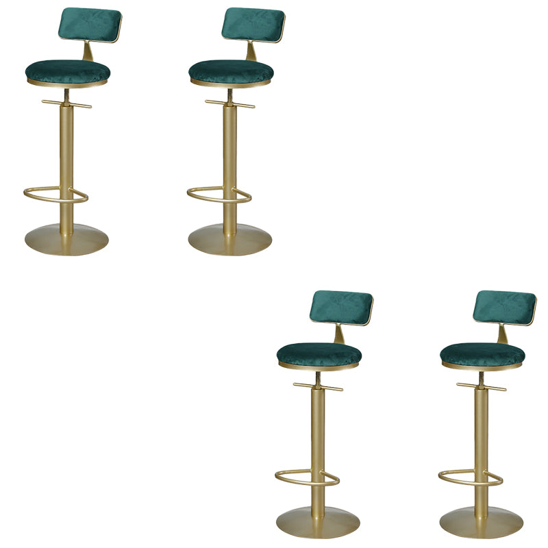 Metal Low Back Barstools Adjustable Height Bar Stools with Swivel