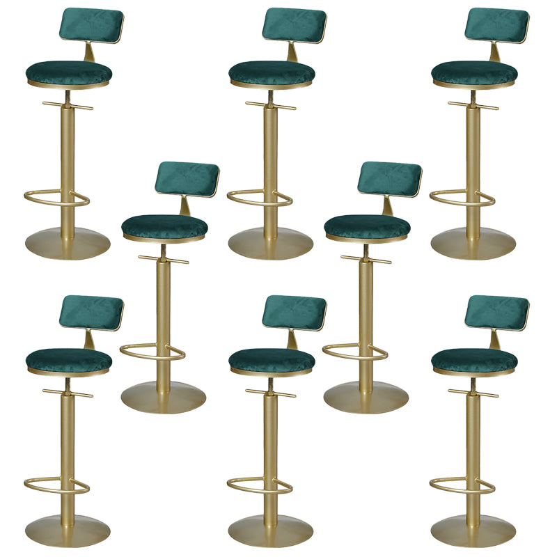 Metal Low Back Barstools Adjustable Height Bar Stools with Swivel