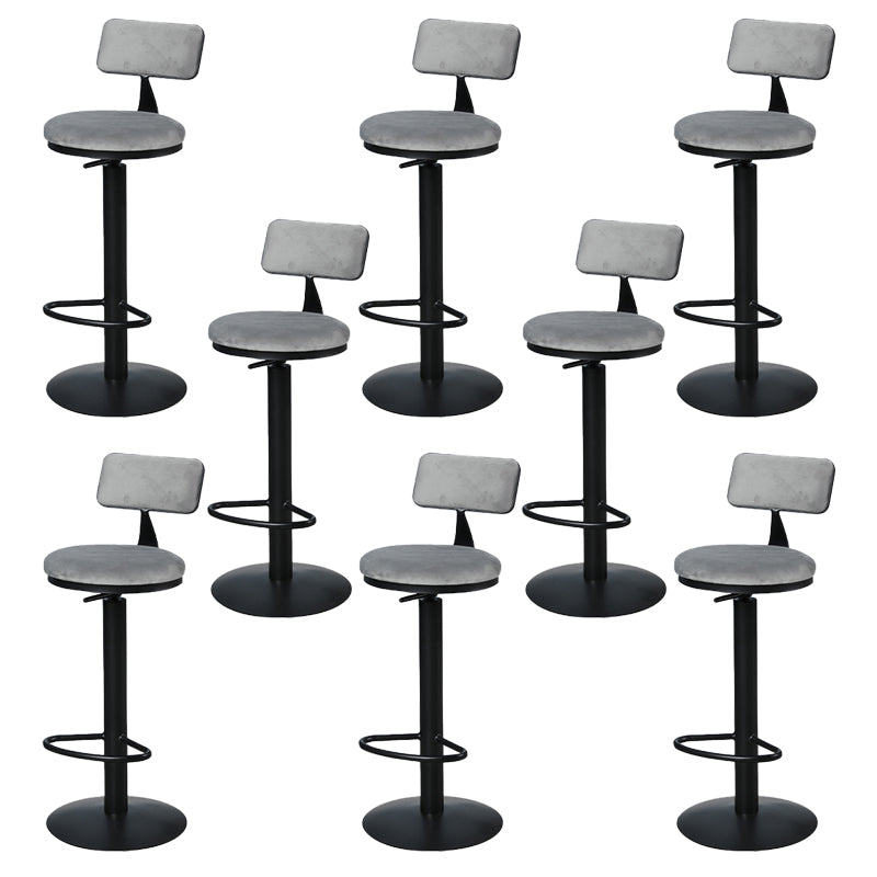 Metal Low Back Barstools Adjustable Height Bar Stools with Swivel