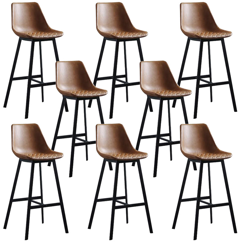 Bucket Dining Stools Contemporary Bar Stools with Metal Base