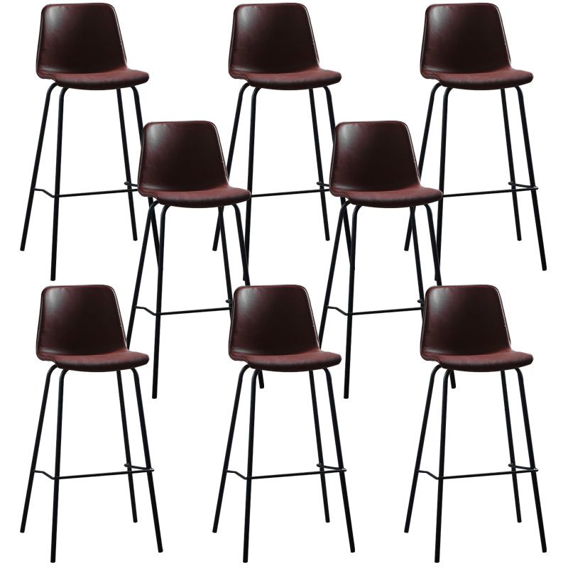 Bucket Dining Stools Contemporary Bar Stools with Metal Base