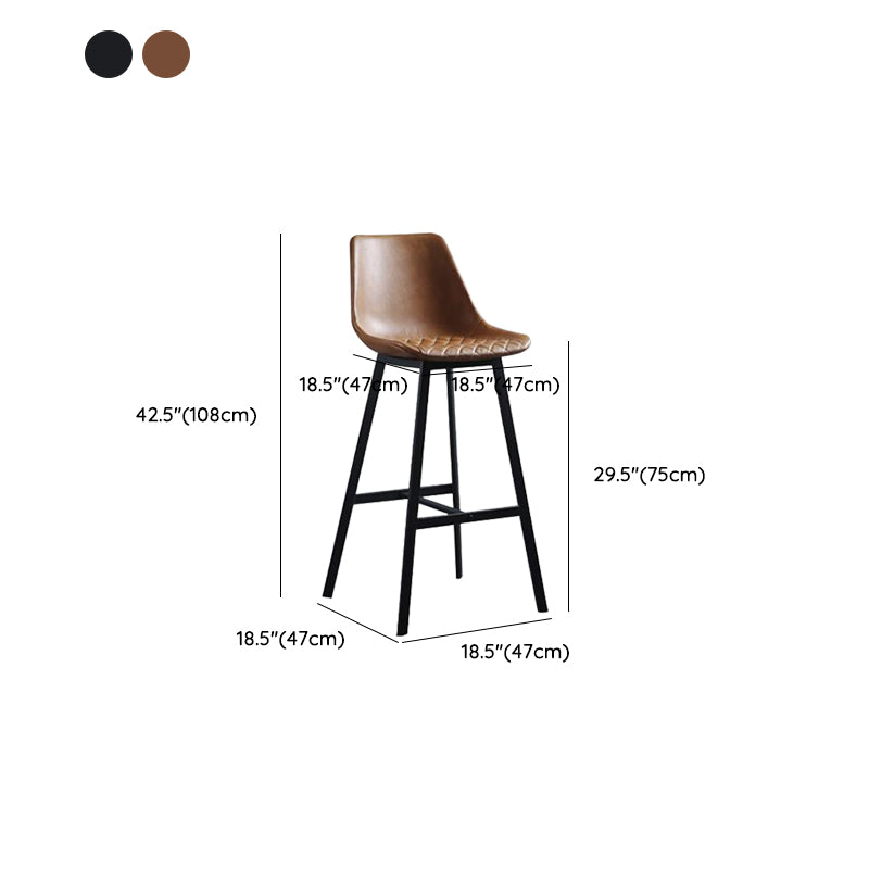 Bucket Dining Stools Contemporary Bar Stools with Metal Base