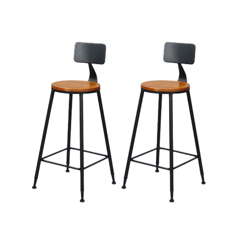 Low Back Dining Stools Contemporary Bar Stools with Metal Base