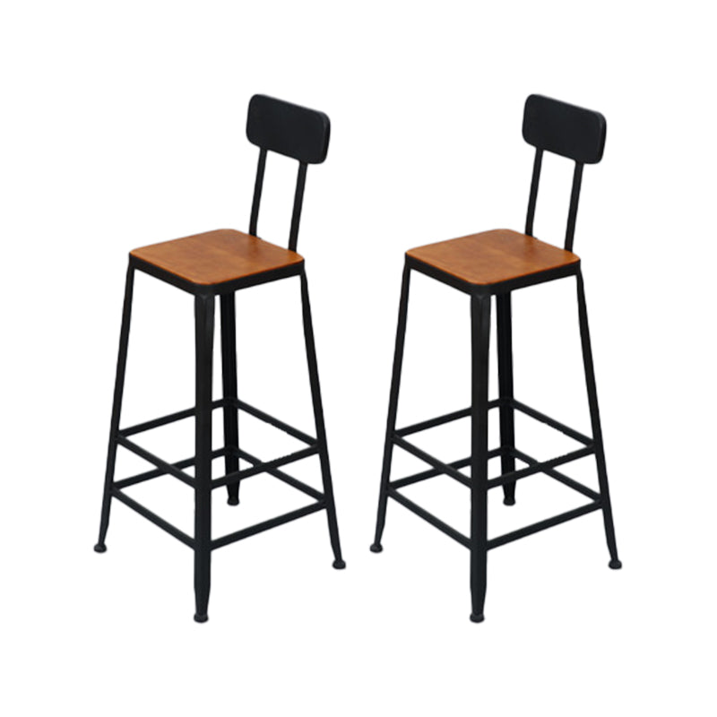 Low Back Dining Stools Contemporary Bar Stools with Metal Base
