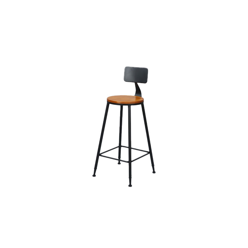 Low Back Dining Stools Contemporary Bar Stools with Metal Base