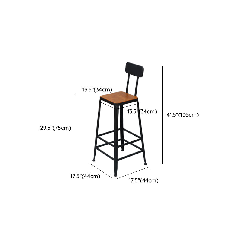Low Back Dining Stools Contemporary Bar Stools with Metal Base