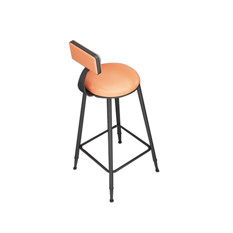 Contemporary Dining Stools Armless Bar Stools with Metal Base