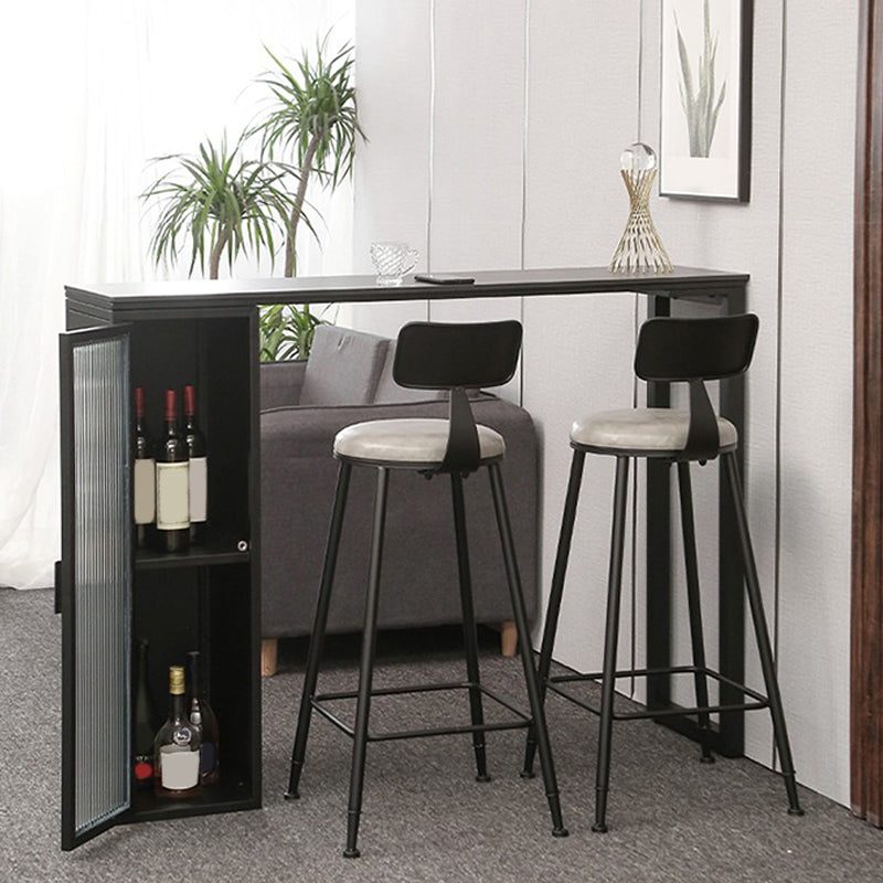 Contemporary Dining Stools Armless Bar Stools with Metal Base