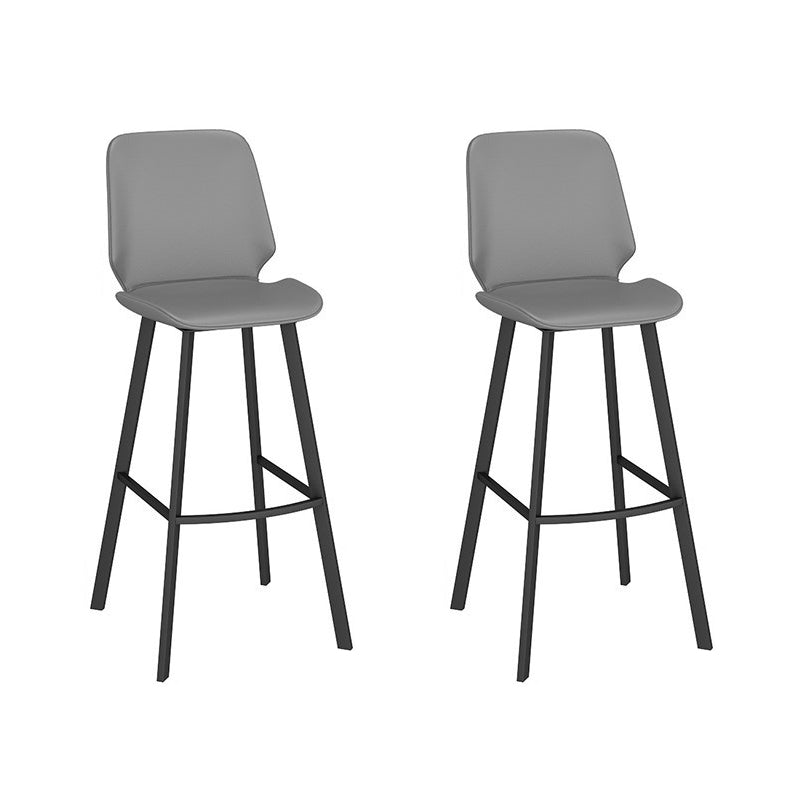 Contemporary Dining Stools Armless Bar Stools with Metal Base