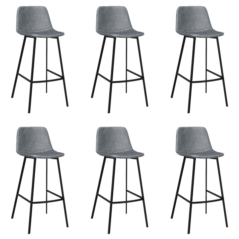 Contemporary Dining Stools Armless Bar Stools with Metal Base