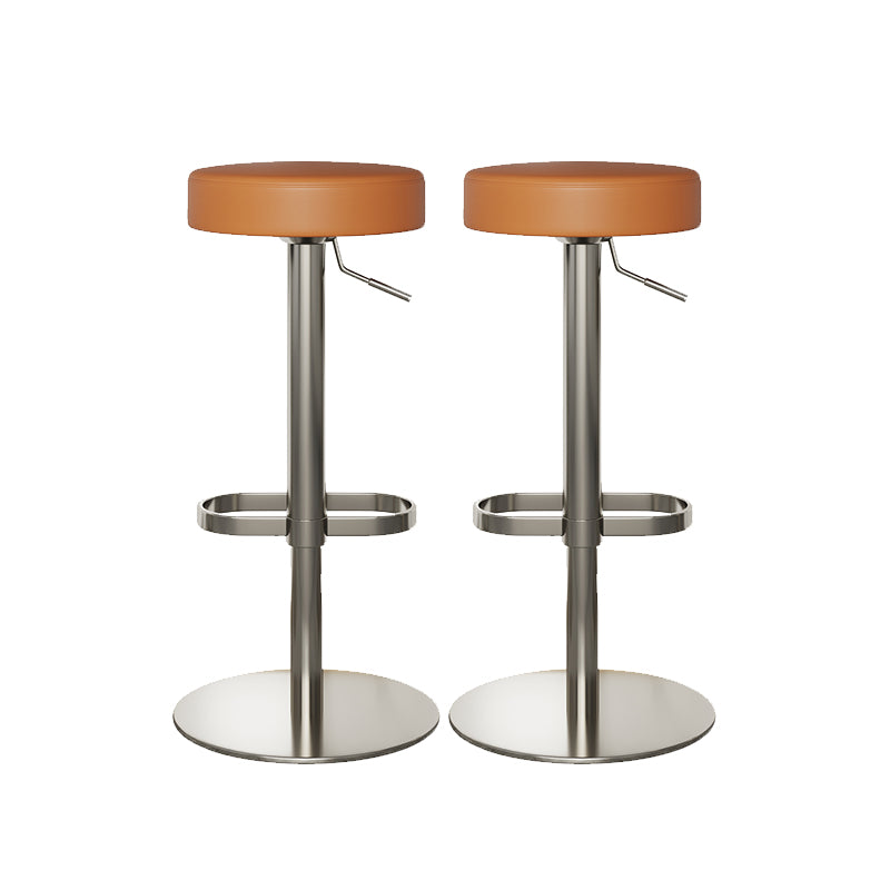 Industrial Leather Bar Stool Backless Counter Stool for Bristol