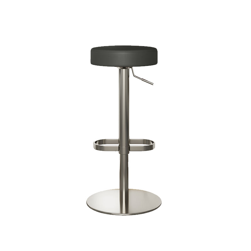 Industrial Leather Bar Stool Backless Counter Stool for Bristol