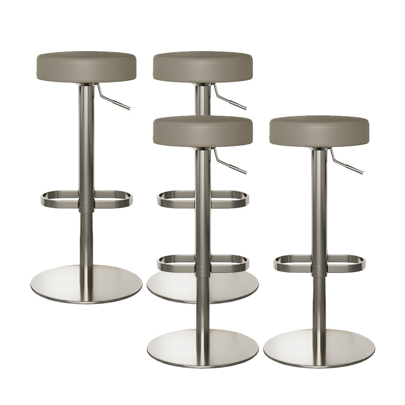 Industrial Leather Bar Stool Backless Counter Stool for Bristol