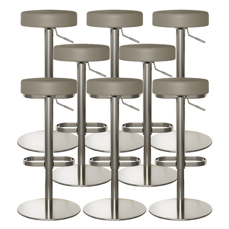 Industrial Leather Bar Stool Backless Counter Stool for Bristol