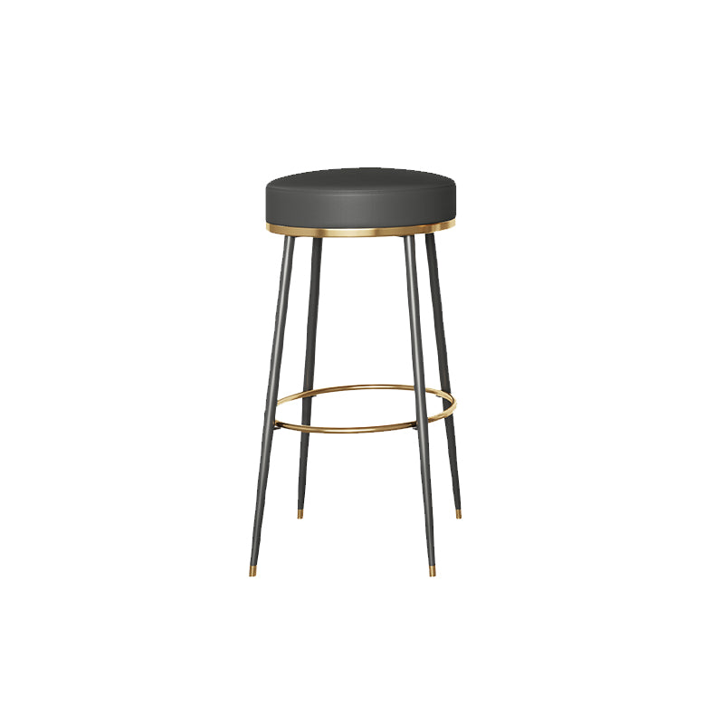 Glam Style Bar Stool Backless Leather Counter Stool for Bristol