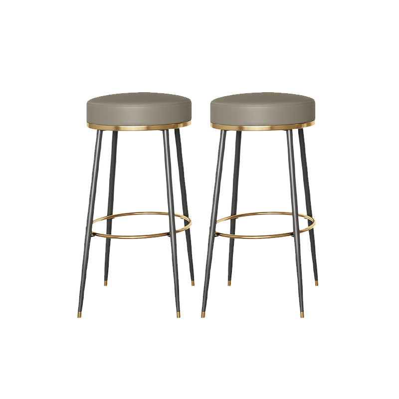 Glam Style Bar Stool Backless Leather Counter Stool for Bristol