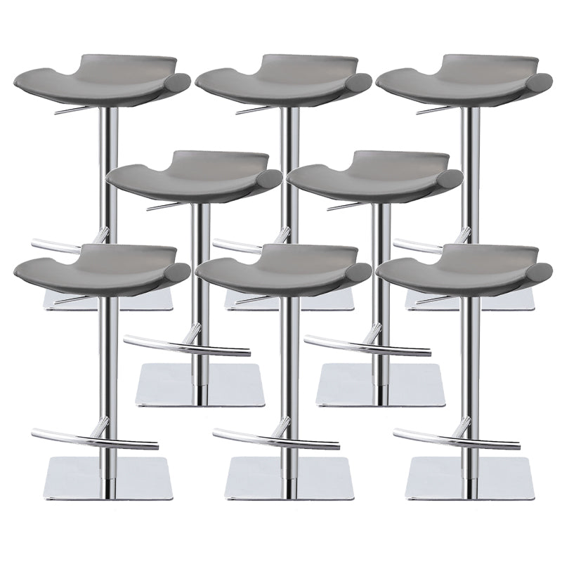 Industrial Style Bar Stool Leather Adjustable Counter Stool for Bristol