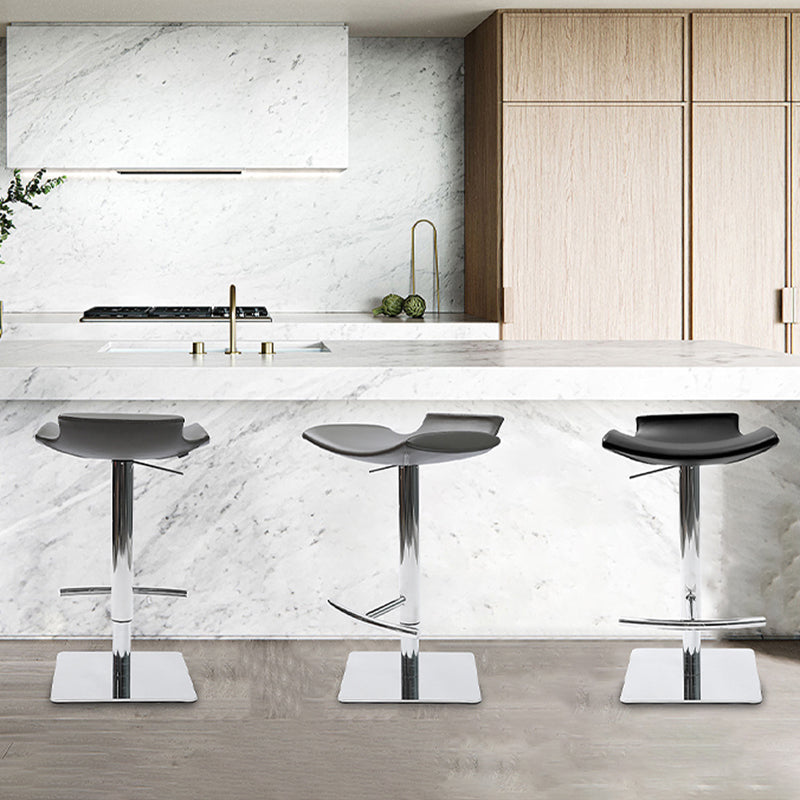 Industrial Style Bar Stool Leather Adjustable Counter Stool for Bristol