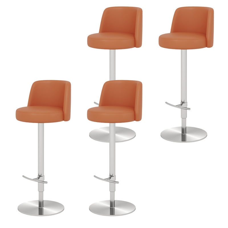 Adjustable Swivel Bar Stool Leather Backrest Counter Stool for Bristol