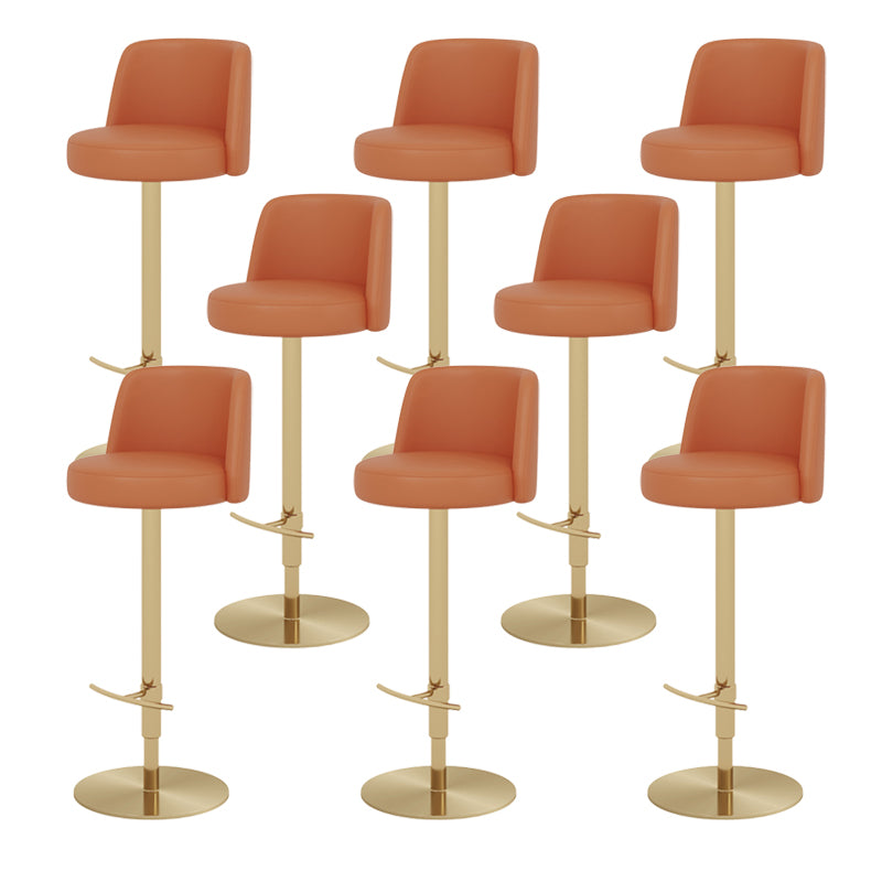 Adjustable Swivel Bar Stool Leather Backrest Counter Stool for Bristol