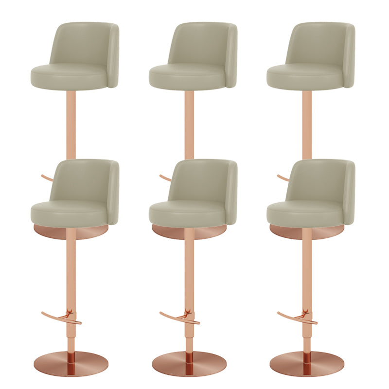 Adjustable Swivel Bar Stool Leather Backrest Counter Stool for Bristol