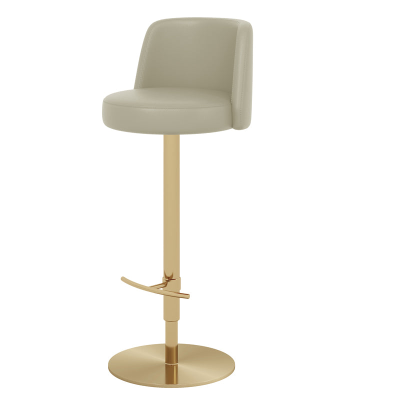 Adjustable Swivel Bar Stool Leather Backrest Counter Stool for Bristol