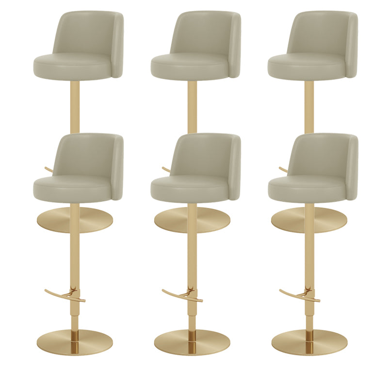 Adjustable Swivel Bar Stool Leather Backrest Counter Stool for Bristol