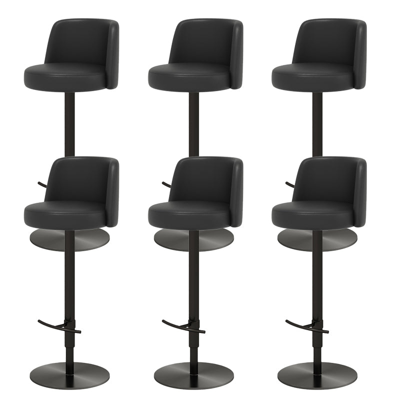 Adjustable Swivel Bar Stool Leather Backrest Counter Stool for Bristol