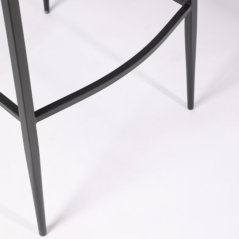 Modern Leather Bar Stool Backrest 4 Legs Counter Stool for Bristol