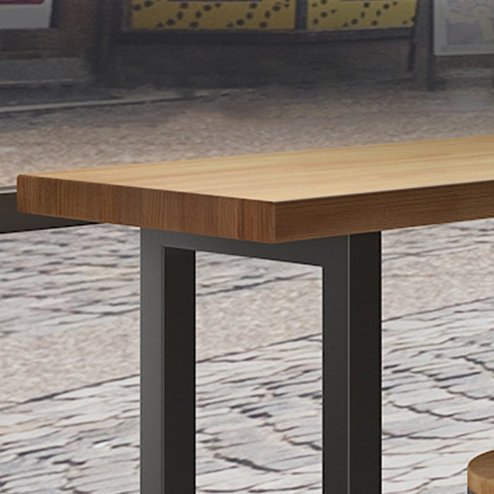 Modern Bar Table Set 1/7 Pieces Solid Wood Rectangle Bar table with Backless Stools